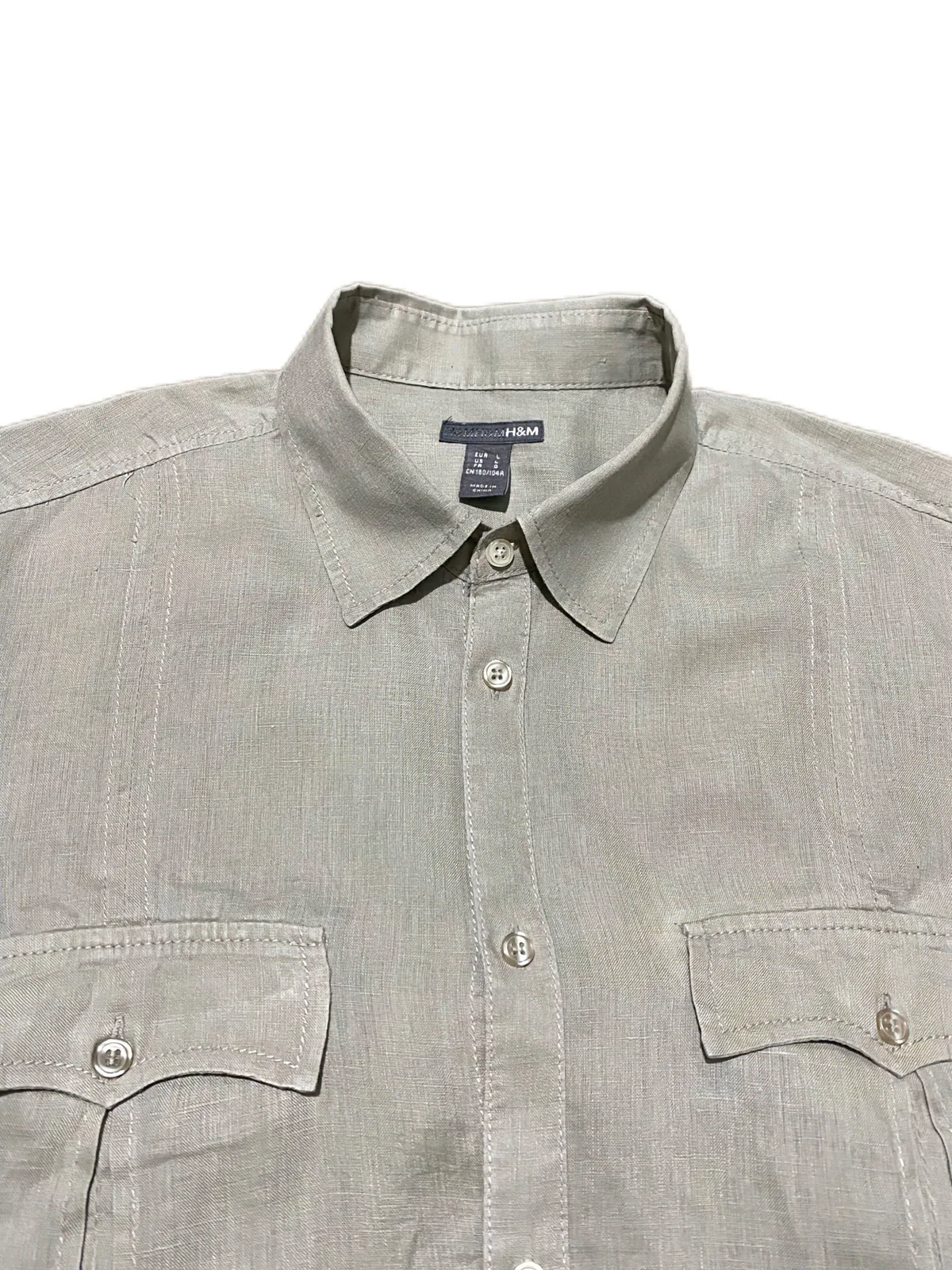 Camisa H&M Talle L/XL LINO — foto 2