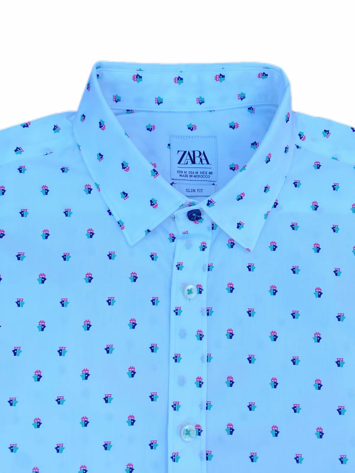 Camisa ZARA - Talle M/S SLIM FIT — foto 2
